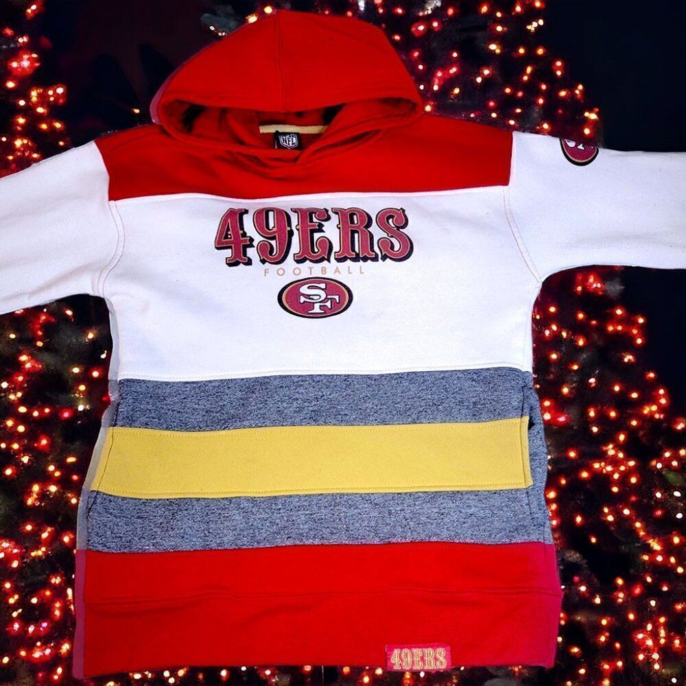 NFL San Francisco 49ers kids red gold football hoodie